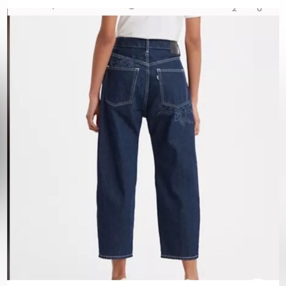 Levi’s barrel embroidered jeans